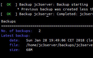 LinuxGSM Backup